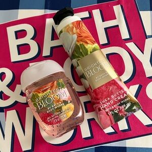 Bath & Body Works Brightest Bloom Hand Cream and Sanitizer Set FIRM !